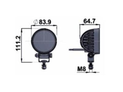 10-30V LED WORK LAMP Technical Image