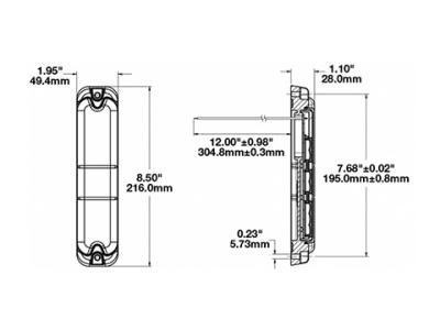 JWS Model 281 Forklift Multifunction Light Technical Image