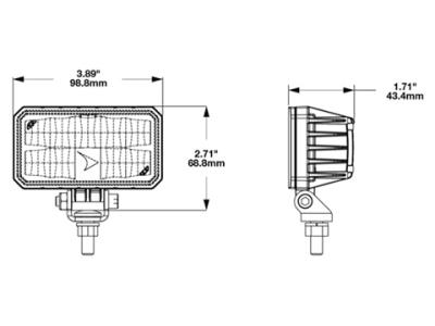 JWS Model 792 LED Compact Work Light Technical Image